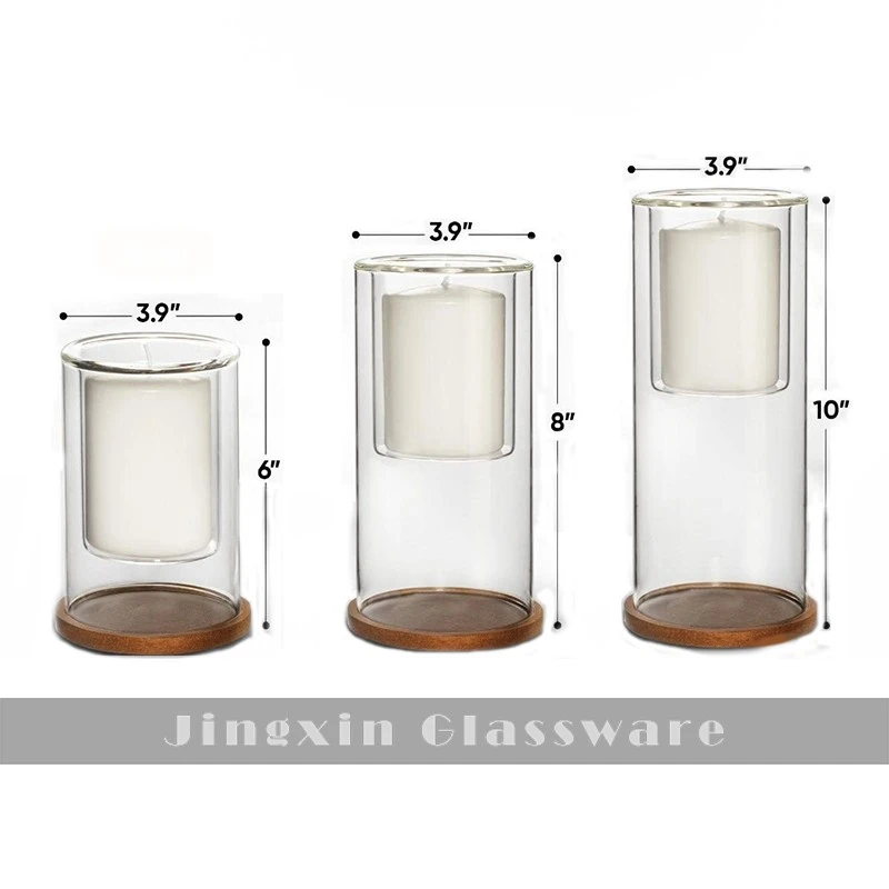 glass pending candle holders (2)