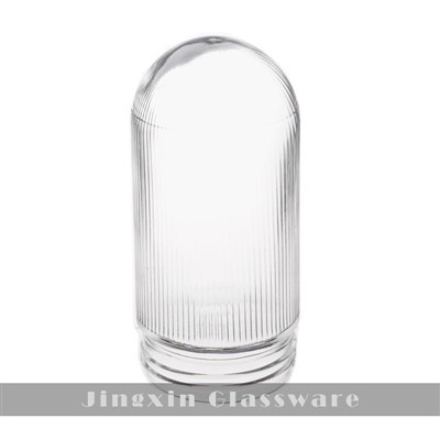 Abat-jour en forme de dôme dénudé en verre transparent